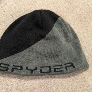 Spyder Two-Tone Black and Gray Beanie